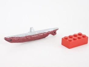 u-boat type ii keychain fashion & accessories supportless support uboat 3d print model - Mito3D