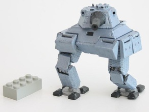 gerzer tankoped juguetes juegos robot miniatura indefenso mech escala modelo larva moscardón apoyo 3d print model - Mito3D