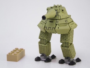 Gerzer ii tankoped oyuncaklar oyunlar robot tank minyatür mafsallı mekanik 3d print model - Mito3D
