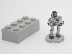 robot gun 18mm scale tabletop sci-fi wargaming miniature robots model 3d print model - Mito3D