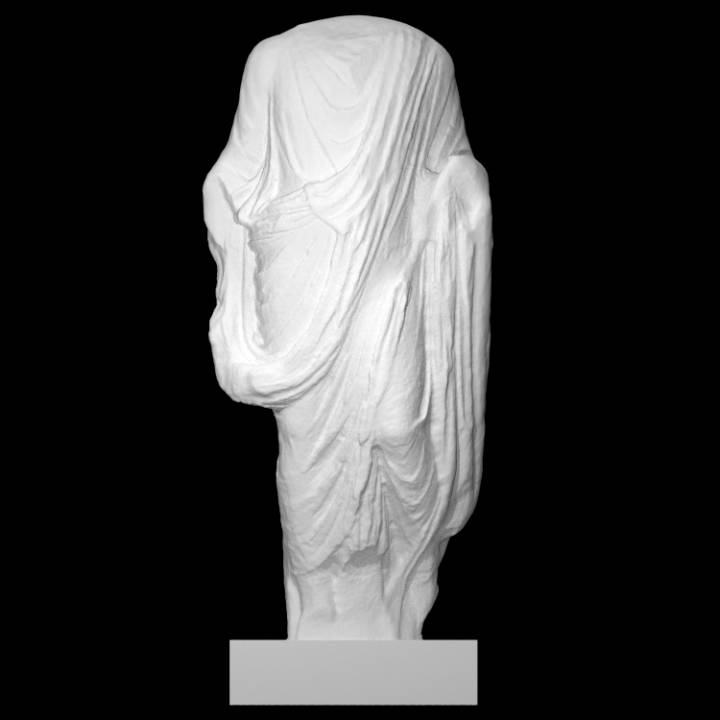 cabeza estatua toga escanear hombre medio cuerpo 3D print model - Mito3D