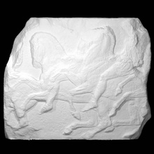 parthenon frieze north xxxiii 87-88 scan block chariot charioteer slab horsemen 3d print model - Mito3D
