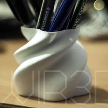smooth flow penholder & garden light homeware tealightholder 3d print model - Mito3D