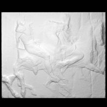 parthenon frieze south iii 8-9 scan block chariot charioteer slab horsemen 3d print model - Mito3D