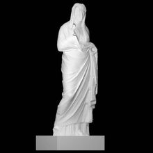 veiled woman scan sculpture statue marble draped 3d print model - Mito3D