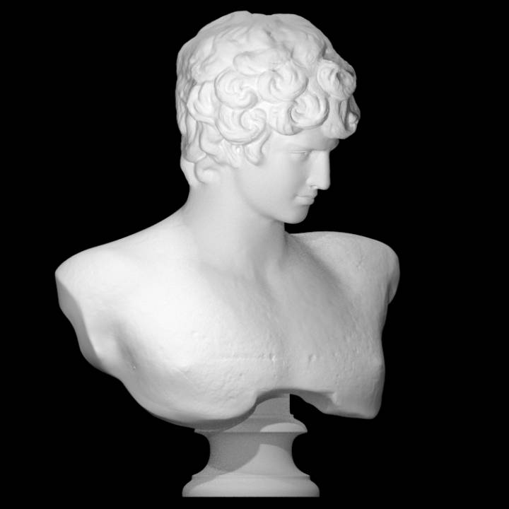 fracasso antínous Varredura escultura mármore hadriano 3D print model - Mito3D