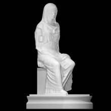 statue seated minerva scan goddess mythology roman stone marble figurative 3d print model - Mito3D