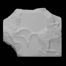 parthenon frieze south xix 49-50 scan block chariot charioteer slab horsemen 3d print model - Mito3D
