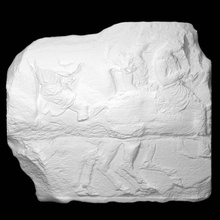 parthenon frieze south xxiii 57-59 scan block chariot charioteer slab horsemen 3d print model - Mito3D