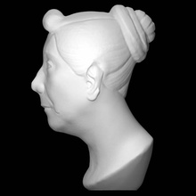 portrait elderly woman scan head sculpture marble 3d print model - Mito3D