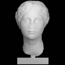 head woman scan portrait sculpture marble 3d print model - Mito3D