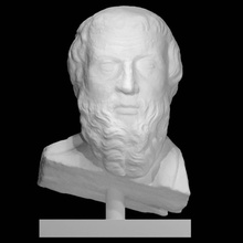 herm herodoto escanear busto griego cabeza mármol historiador halicarnassus 3d print model - Mito3D
