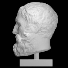 head bearded man scan portrait sculpture marble 3d print model - Mito3D