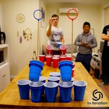 quidditch beer pong toys & games diy drinking fun party flying broom hoop beerpong solocup hoops drinkinggame 3d print model - Mito3D