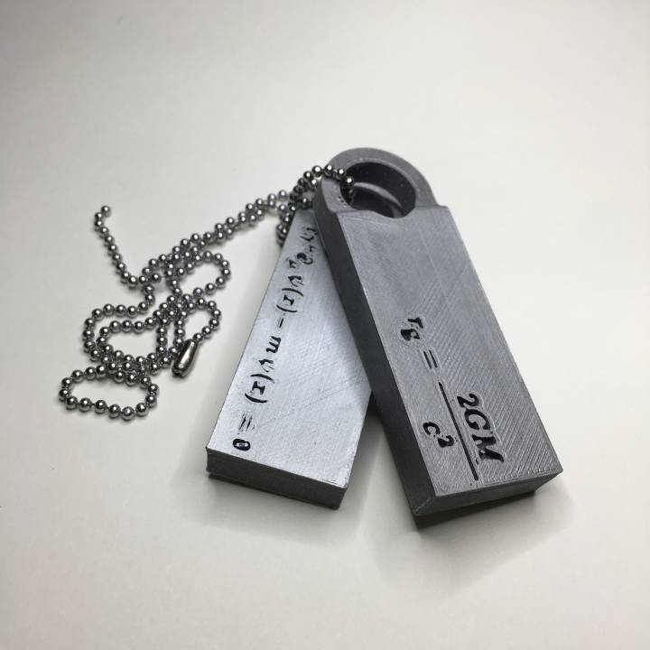 death stranding equation dog tags fan art pendant necklace death-stranding 3D print model - Mito3D
