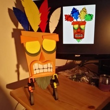 aku crash bandicoot toys & games mask playstation nostalgic 3d print model - Mito3D