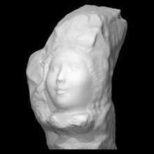 girl's head scan woman halfbody 3d print model - Mito3D