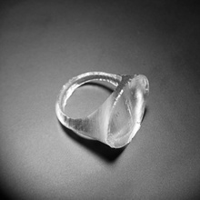 horizontal Oval Ring Schmuck geometrisch 3d print model - Mito3D