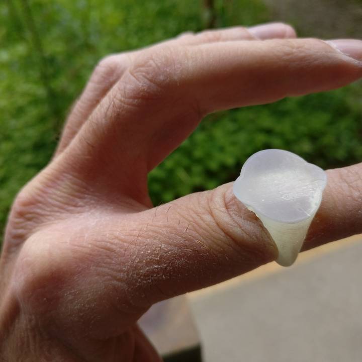 convexo oval anillo joyería geométrico 3D print model - Mito3D