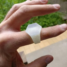 hexágono anel jóias geométrico 3d print model - Mito3D
