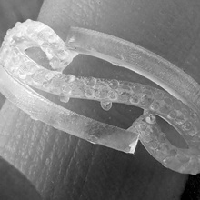 ondulado diamantes anel jóias diamante joias finas 3d print model - Mito3D