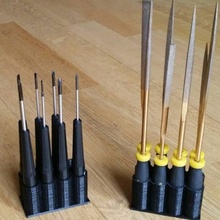 customizable screwdriver holder & garden stand tabletop customizer table 3d print model - Mito3D