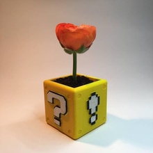 Mario Block Pflanzer Garten Nintendo Gaming Super 3d print model - Mito3D