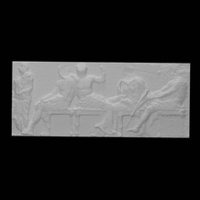 parthenon frieze east iv 22-27 scan block girls slab procession jugs sacrifice 3d print model - Mito3D