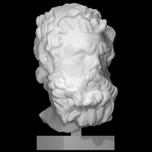 head centaur scan portrait sculpture marble 3d print model - Mito3D