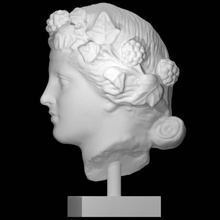 cabeça Dionísio Varredura Deus mitologia retrato escultura helenístico mármore 3d print model - Mito3D