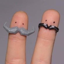 lil'hats'n'stuff manipuler bar moustache jouets Jeux bague guidon miniature lilhats 3d print model - Mito3D