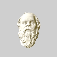 louvre aristotles plato and socrates 3D print model - Mito3D