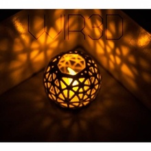 voronoi tealight holder & garden light decor 3d print model - Mito3D