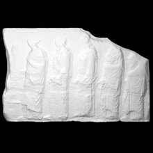 parthenon frieze east viii 57-61 scan man block cloth slab 3d print model - Mito3D