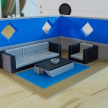 multi-color living room toys & games architecture interior multi-filament design 3d print model - Mito3D