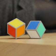cube illusion rhombique dodécaèdre jouets Jeux onshape multi filament 3d print model - Mito3D