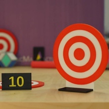 nerf dart target toys & games multi-filament 3d print model - Mito3D
