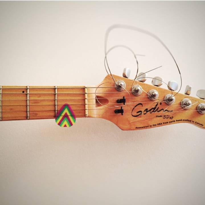 351 Gitarre wählen Bildung Musik Multifilament 3D print model - Mito3D