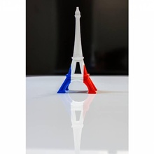 multi-color eiffel tower french flag education palette color mosaic eiffeltower multicolor multi-filament triple extruder 3d print model - Mito3D
