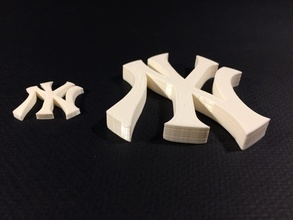Iorque ianque logotipo ventilador arte beisebol york 3d print model - Mito3D