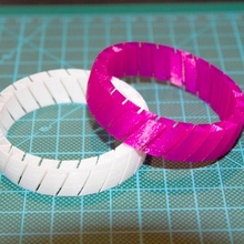 flexible bracelet v33 jewellery cuff 3d print model - Mito3D