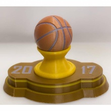 multi-color basketball trophy & garden palette nba sports multi-filament marchmadness multi-extruder palette3d 3d print model - Mito3D