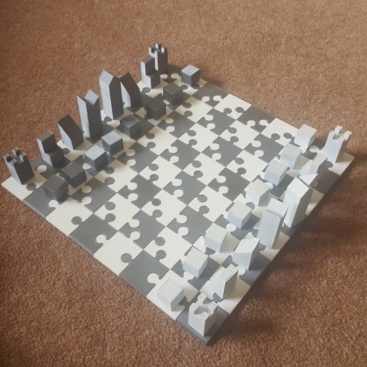 ajedrez tablero lanier Graham conjunto juegos 3D print model - Mito3D