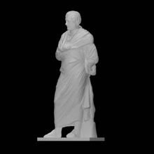 greek politician copy roman sculpture scan style draped 3d print model - Mito3D