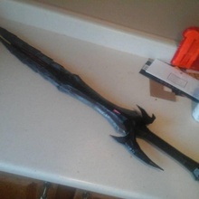 daedric espada larga Skyrim ventilador arte 3d print model - Mito3D