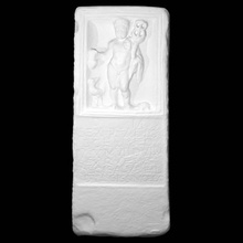 grave infant scan marble relief stele 3d print model - Mito3D