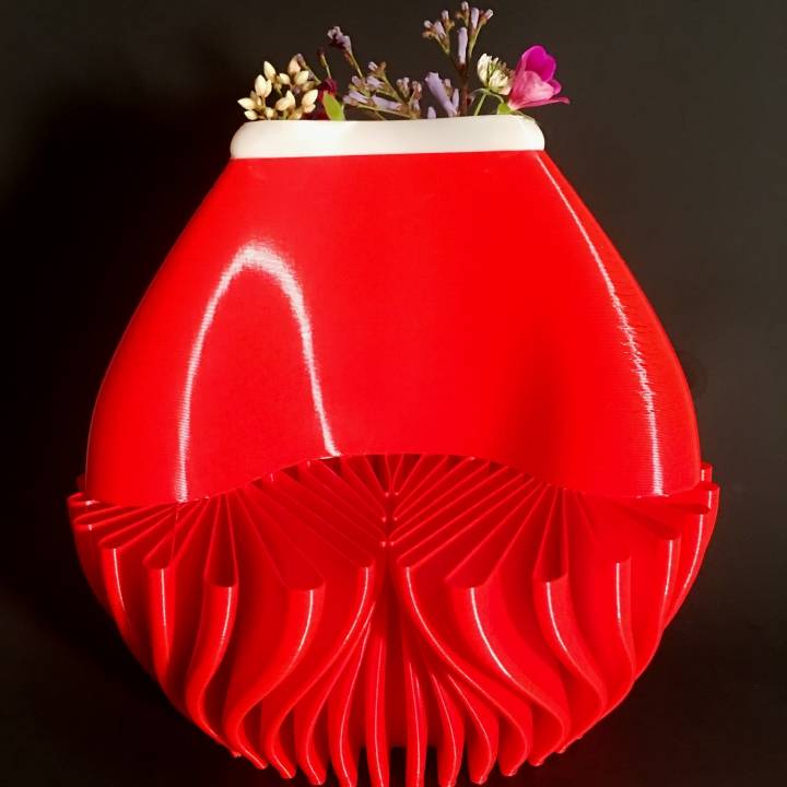 oluklu vazo sandalye Bahçe mobilya dekor yaban arısı tasarım meydan okuması 3D print model - Mito3D