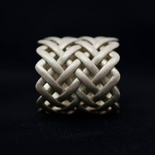 woven ring - size 9 1 2 jewellery rings jewelry 3d print model - Mito3D