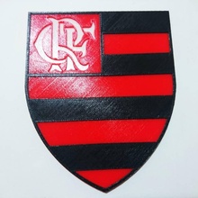 Escudo Flamengo 3 Farben Ventilator Kunst brasil Futbol Pelota 3d print model - Mito3D