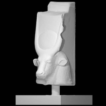 cabeza vaca diosa escanear antiguo animal 3d print model - Mito3D